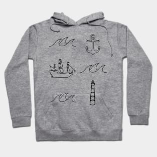 Sea themed pattern #2 Hoodie